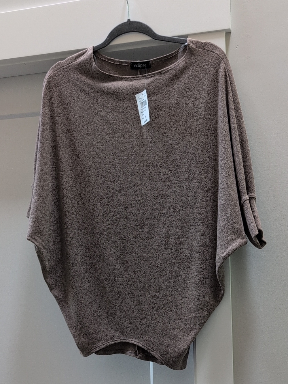 NWT Eclipse Women's Relaxed Dolman Tunic — taupe S